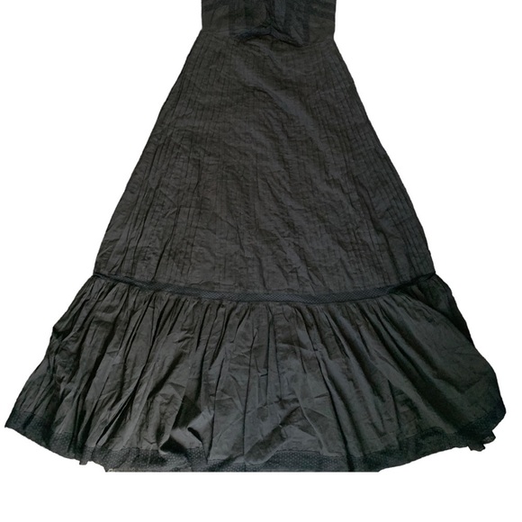 LOVE Sam Black Halter 100% Cotton Lace Boho Maxi Dress Women's Size Medium - Picture 8 of 14